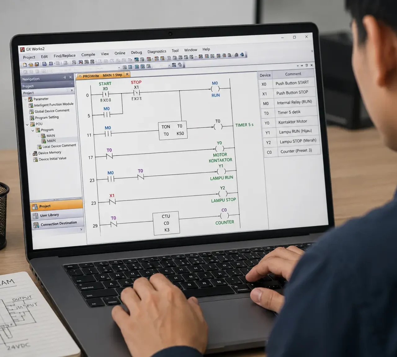 Diagram Program Programmable Logic Controller (PLC)